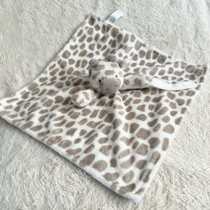 Carters Giraffe Lovey Security Blanket Pacifier Holder Beige Soft Plush Toy